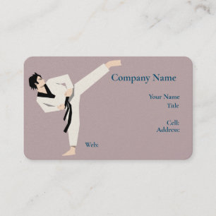 Karate de Carte de visite Modèle blanc de base