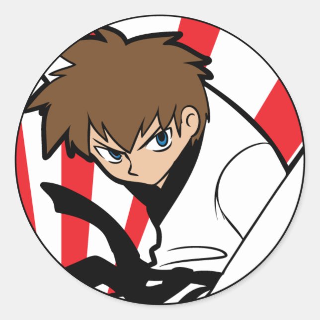 Karate de ceinture noire / Sticker pour garçon Nin (Devant)