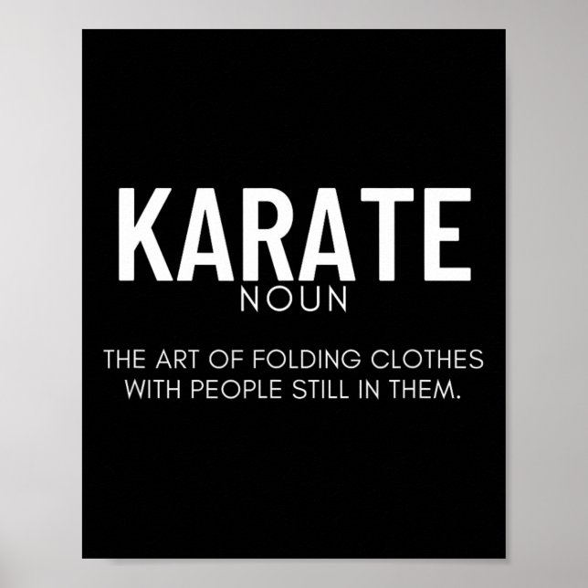 Karate-Definition Lustiger Karateka  Poster (Vorne)