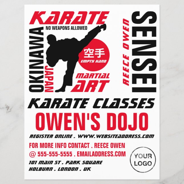 Karate Design, Karate Class Advertising Flyer (Vorne)