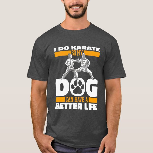 Karate Dog Freunde T-Shirt (Vorderseite)