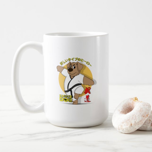 Karate Dog | Klassische Tasse #15 (Mit Donut)