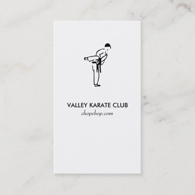 Karate Dojo Business Card Visitenkarte (Vorderseite)