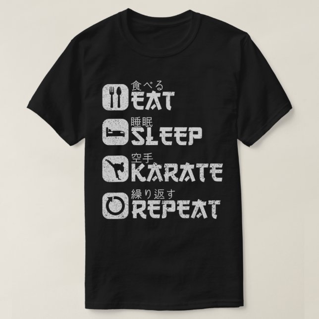 Karate Dojo Shotokan Kata Japanisch Martial Arts K T-Shirt (Design vorne)