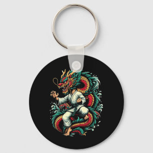 Karate-Drache Chinesisches Neujahr 2024 Jahr des Schlüsselanhänger
