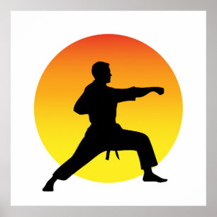 Karate-Durchschlag Poster