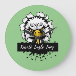 Karaté Eagle Fang T - Shirt Keramik Ornament Throw Große Wanduhr
