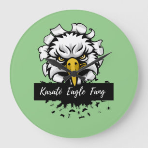 Karaté Eagle Fang T - Shirt Keramik Ornament Throw Große Wanduhr