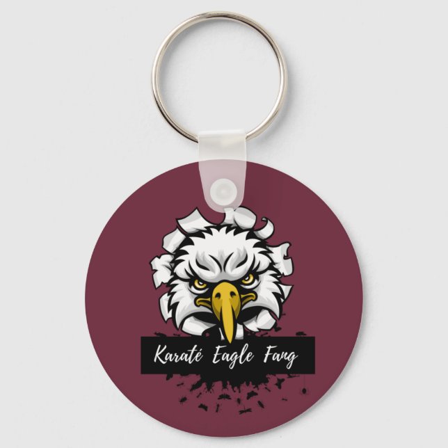 Karaté Eagle Fang T - Shirt Keramik Ornament Throw Schlüsselanhänger (Vorderseite)