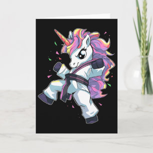 Karate-Einhorn-Mädchen-Märtyrer-Kunst-Taekwondo-Ki Karte