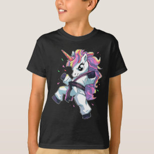 Karate-Einhorn-Mädchen-Märtyrer-Kunst-Taekwondo-Ki T-Shirt