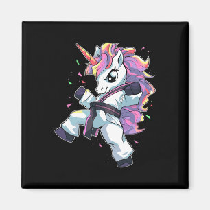 Karate-Einhorn-Mädchen-Militär-Kampfsport-Taekwond Magnet