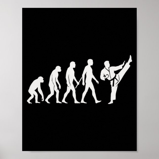 Karate Evolution MMA Kickboxen Muay Thai Martial Poster (Vorne)