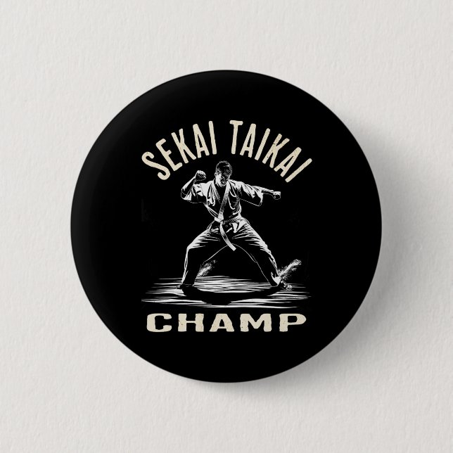Karate Fan - Dynamic Artist Design Button (Vorderseite)