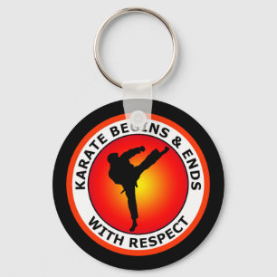 KARATE FÄNGT AN UND BEENDET MIT RESPEKT SCHLÜSSELANHÄNGER