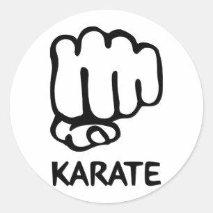 Karate-Faust-Symbol Runder Aufkleber