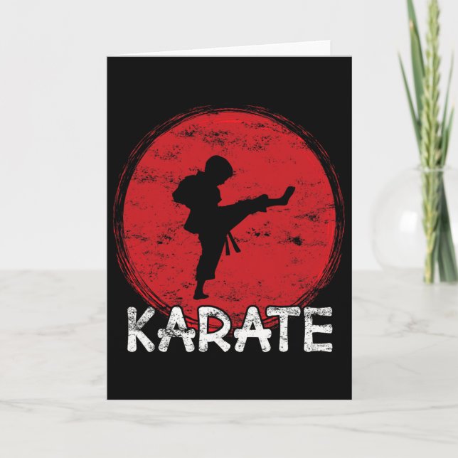 Karate Fighter Boy - Japan - Child Does Karate Kic Karte (Vorderseite)