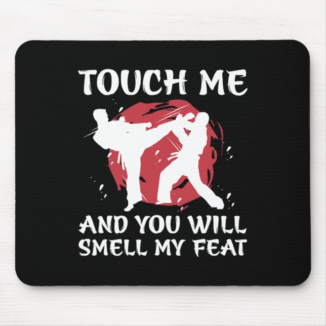 Karate Fighter Boy Youth Men Japanese Martial Arts Mousepad (Vorne)