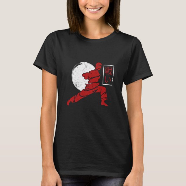 Karate Fighter Karate Pose Karate Kick T-Shirt (Vorderseite)
