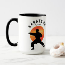 Karate Figure Personalisiert Modernes Trendschwarz