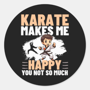 Karate freut mich, dass du nicht so viel lustigen runder aufkleber