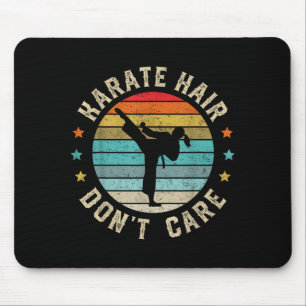 Karate Frisur Ist Egal Karate Mädchen Schwarzer Gü Mousepad