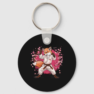 Karate-Fuchs-Motiv-Taekwondo-Jiu-Jitsu-MMA-Kickbox Schlüsselanhänger