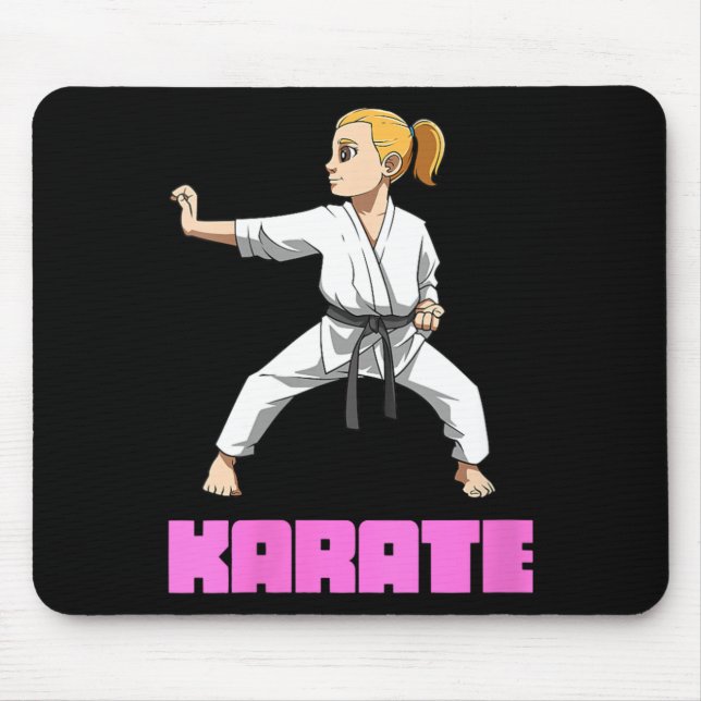 Karate für Frauen, Karate-Mädchen-Position Mousepad (Vorne)