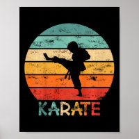 Karate für Kinder Kampfsport Grunge-Motiv Ein klei