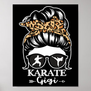 Karate Gigi unordentlicher Dutt Haare Lustiger Kar Poster