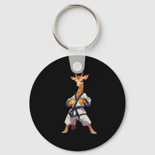 Karate-Giraffe-Taekwondo-Kampfsportkämpfer Schlüsselanhänger