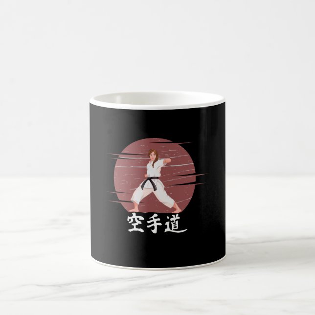 Karate Girl Martial Artist Dojo Kaffeetasse (Mittel)