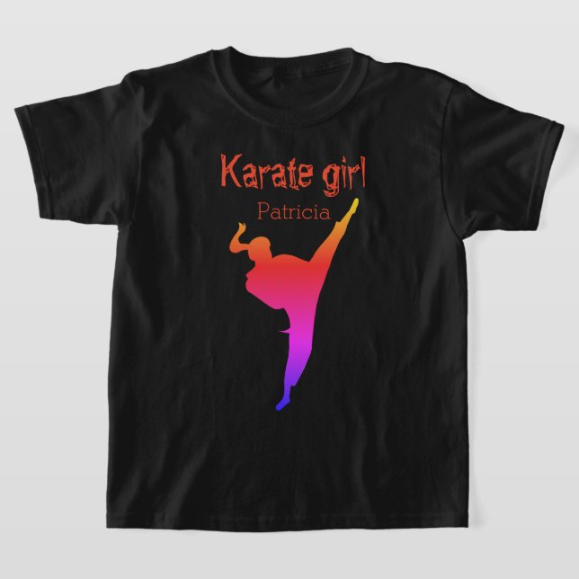Karate Girl Personalized Name T-Shirt (Ablage )