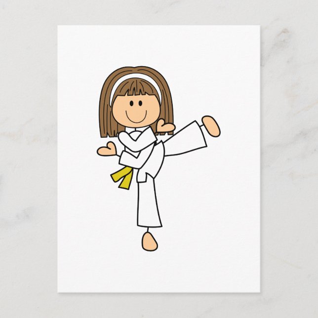 KARATE GIRL POSTKARTE (Vorderseite)