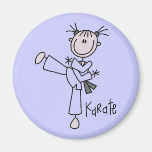 Karate Girl Tshirts und Geschenke Magnet