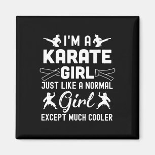 Karate Girls Design Art for Women Karate Bla Magnet