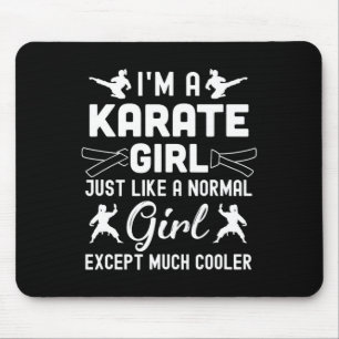 Karate Girls Design Art for Women Karate Bla Mousepad