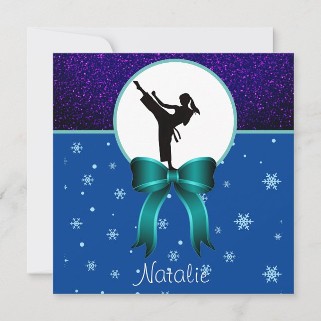 Karate Girls Glitzer und Bow Snowflake (Vorderseite)