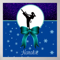 Karate Girls Glitzer und Bow Snowflake