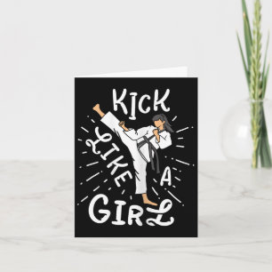 Karate Girls' Kick wie ein Kickboxing Taekwondo Karte