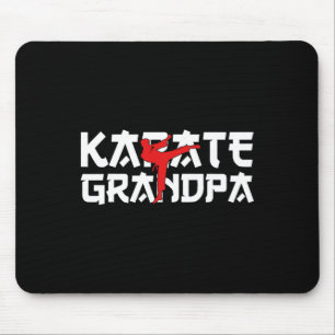 Karate Grandpa Black Belt Fighting Lifestyle Karat Mousepad