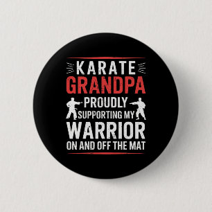 Karate Grandpa unterstützt meinen Krieger Karate G Button