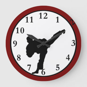 Karate Große Wanduhr