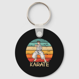 Karate Grunge Design Karate Fighter macht Punch Schlüsselanhänger
