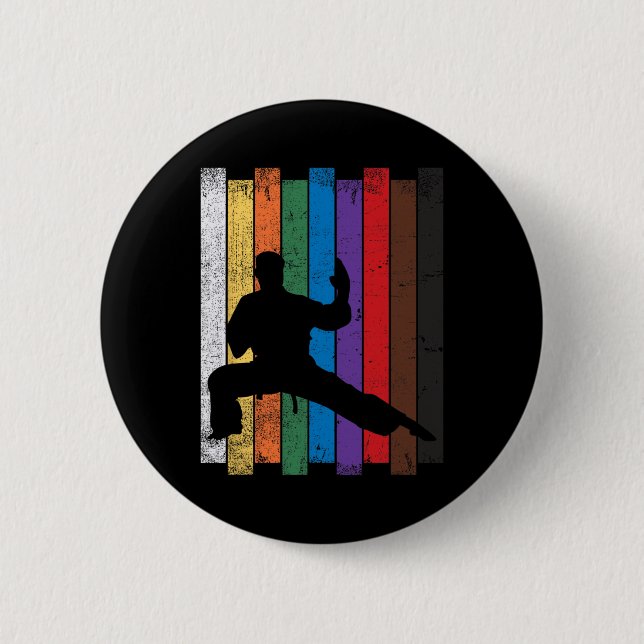 Karate-Gürtel-Rang-Reise Button (Vorderseite)