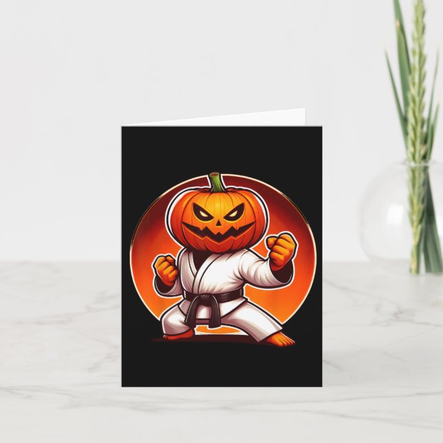 Karate Halloween Pumpkin Case Karte (Vorderseite)