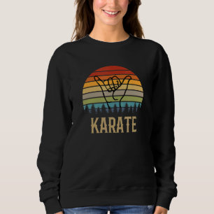 Karate Hand Vintag Sunset Martial Arts Style 1 Sweatshirt