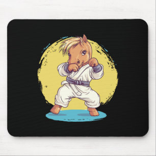 Karate Horse Fighter Martial Arts Fun Mousepad