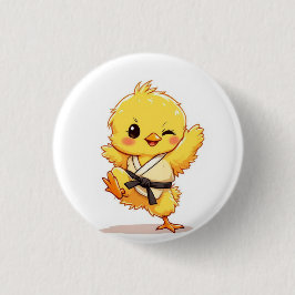Karate-Huhn-Knopf Button
