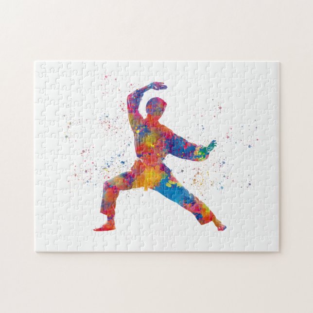Karate in watercolor (Horizontal)